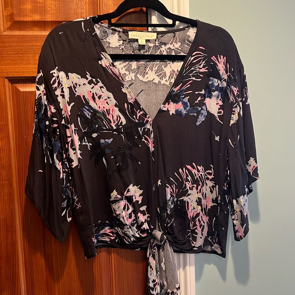 Lovestitch tie waist top